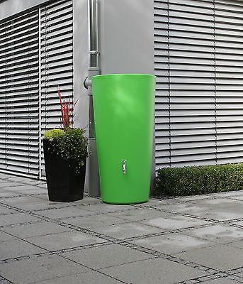 Elegant modern rainwater harvesting rainbowl water butt 210 litre, including tap and diverter